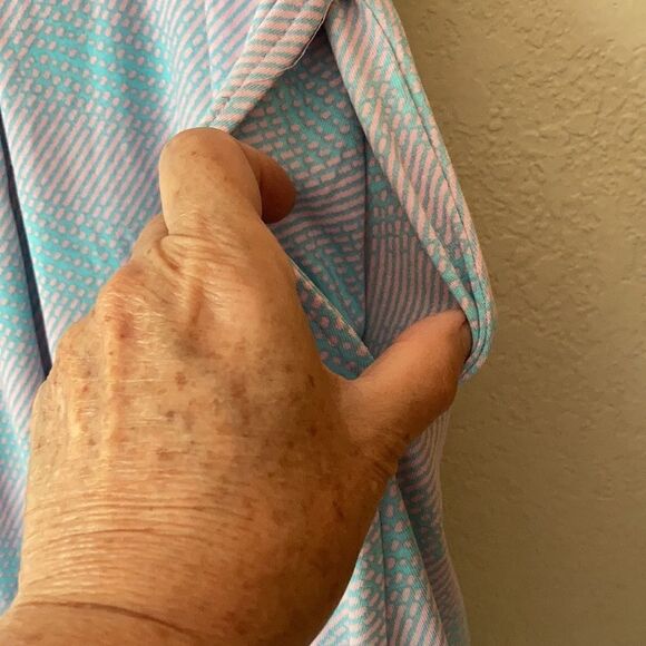 Women’s LuLaRoe Purple & Blue Madison Pocket Skirt - Picture 3 of 6